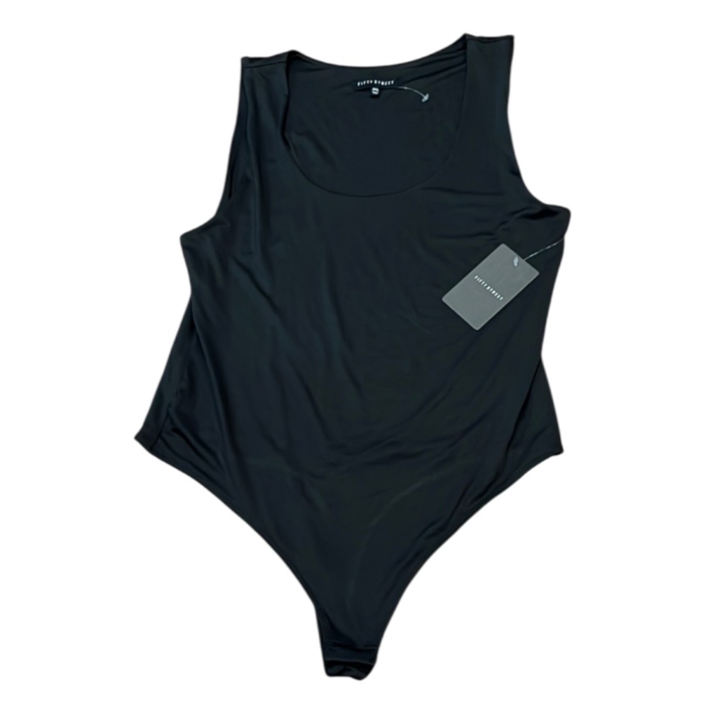 NWT Fifty Street Black Bodysuit Snap Closure, Perfect for Layering Size 3XL